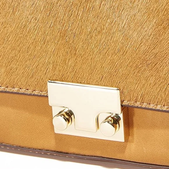 Loeffler Randall Camel Calfhair Crossbody Lock Bag - Picture 4 of 16